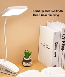 cheap -360 Flexible Table Lamp with Clip Stepless Dimming Led Desk Lamp Rechargeable Bedside Night Light for Study Reading Office Work