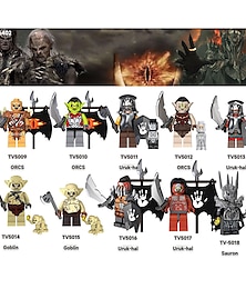 voordelige -10 stuks de tv- en filmserie de lord of the rings halve orcs sterke orcs goblin sauron bouwstenen en menselijke zombies assembleren
