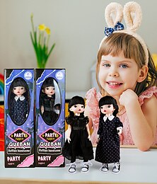 preiswerte -11-Zoll-Wednesday-Adams-Puppe, 360-Gelenk-BJD-Mädchen können umwandelbare Puppe wechseln