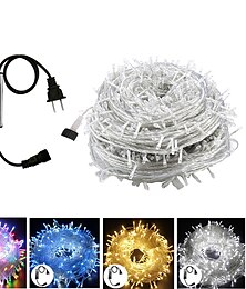 abordables -Guirlande lumineuse d'extérieur étanche 50 m/100 m, 8 modes, coque en fer, guirlande lumineuse de jardin étanche pour les festivals de Noël&amp;fêtes