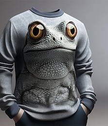 levne -Pánské Grafika Žába Mikiny Svetrová mikina Dlouhý rukáv Mikina Tričkový Módní Denní Na běžné nošení 3D tisk Dovolená Jdeme ven Streetwear Tisk Jaro & podzim