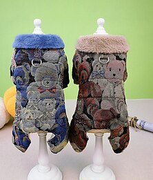 preiswerte -Hund Katze Mäntel Jacke Mode Niedlich Winter Warm Weich Waschbar Bequem Outdoor Sport Hundebekleidung for Bichon Frise Pudel Zwergspitz Baby Haustier Papillon