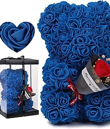 cheap -Women's Day Gifts TEDDY Day Rose Eternal Flower Valentine's Day Birthday Gift to Girlfriend Rose Bear with Flower Gift Flower Mother's Day Gifts for MoM