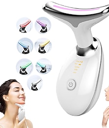 ieftine -EMS termic pentru ridicarea și strângerea gâtului aparat de masaj electric microcurent instrument de riduri netede dispozitiv led foton frumusețe facială cadou perfect de ziua de naștere pentru mamă