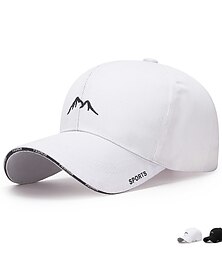 economico -Unisex Cappellino da baseball Cappello da sole Nero Bianco Poliestere La moda Informale minimalismo Esterno Da mare Liscio Regolabile Crema solare Di tendenza