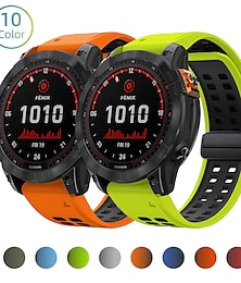 billige -Klokkerem til Garmin Fenix 7 7X 6 6X Pro Epix Pro 47mm 51mm Instinct 2X Approach S70 47mm S62 S60 Forerunner 955 945 Epix Marq Descent Quatix 22mm 26mm Silikon Erstatning Stropp Fort Frigjøring