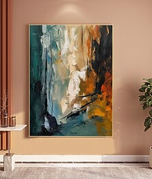 abordables -Peinture abstraite peinte à la main sur toile, grand abstrait personnalisé, peinture acrylique moderne, peinture murale abstraite pour salon, chambre à coucher, décoration murale prête à accrocher ou