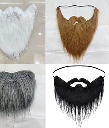 economico -barba di carnevale barba di babbo natale barba bianca capelli lunghi barba nera vestire la barba da festa