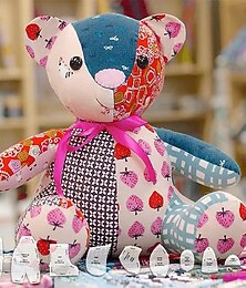 abordables -Ensemble de règles de modèle d'ours à mémoire avec instructions, règle de modèle de couture d'ours à mémoire, cadeaux de bricolage pour Halloween, Noël, anniversaire, ensemble de règles de modèle