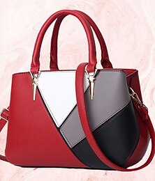 economico -Per donna Borsetta Borsa a tracolla Borsa per pannolini Pelle pelle sintetica Shopping Giornaliero Massima capacità Duraturo Nero Rosa Rosso