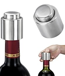 preiswerte -Weinkonservierer, Weinstopfen, Edelstahl-Flaschenverschluss, Vakuum-Weinverschluss-Versiegeler, Frischhalter, Bar-Werkzeuge, Küchenzubehör