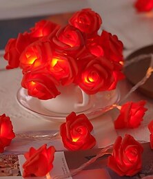 cheap -1pc Valentine's Day LED Rose String Lights 2m 20Leds Wedding Festival Decorative Lamp String