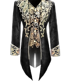 cheap -Men's Steampunk Vintage Tailcoat Jacket Gothic Victorian Frock Uniform Retro Vintage Medieval Renaissance