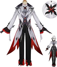 preiswerte -Genshin Impact Fatui-Vorboten Arlecchino Anime Cosplay Kostüm Cosplay-Anzüge Halloween Maskerade Kostüm Für Damen Teenager Erwachsene
