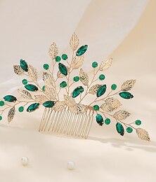 voordelige -Hiusten kaltaiset Helm Strass Legering Bruiloft cocktail Elegant Luxe Met Strass Gesplitst Helm Hoofddeksels
