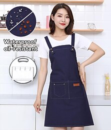 abordables -Tablier en toile imperméable et résistant à l'huile, restaurant occidental, pot chaud, restaurant, thé au lait, café, serveur de cuisine