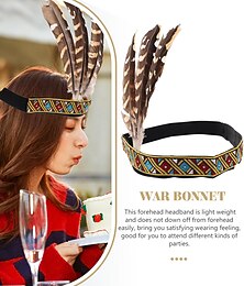 voordelige -Carnaval Afrikaanse Drum Hoofddeksels Indiase Hoofdband Fazant Staart Hoofddeksels Handgemaakte Kerstbenodigdheden Sieraden Verjaardag Props