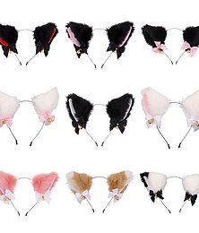 levne -kočičí uši (napařený chléb ve tvaru kočičího ucha) zvonek gumička do vlasů vlasové doplňky japonská kočičí čelenka halloweenská sexy gumička do vlasů