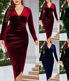 preiswerte -Retro Vintage 1950er 1960er Kleid Maskerade Bleistiftkleid Normal V Ausschnitt Kostüm Damen Maskerade Party Junggesellinnenabschiedsparty Erwachsene Kleid Abschlussballkleider
