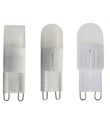 baratos -Lâmpada led g9 1/2/3w lâmpadas de lustre reguláveis 20w/30w lâmpada halógena equivalente branco quente 3000k/branco 6000k g9 bi pin base lâmpadas ac220v 5pcs