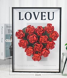 olcso -Építőkockák Virág / Virág sorozat Virág Valentin nap Teddy Day Anyák napja Nők napja összeegyeztethető ABS + PC Legoing Kreatív Dekompressziós játékok Szülő-gyermek interakció Gyermeknek Játékok