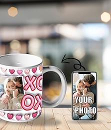 abordables -xoxo 3d mug11oz sublimation design Saint-Valentin mari petit ami petite amie femme photo personnalisée