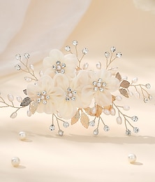 ieftine -Îmbrăcăminte de păr Accesoriu de Păr Ștras Aliaj Nuntă cocktail Elegant Lux Cu Piatră Semiprețioasă Perlă Artificială Diadema Articole Pentru Cap