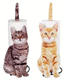 abordables -servilletero en forma de gato - asiento de pañuelos de metal para restaurantes, hoteles y hogares - almacenamiento de mesa creativo y estante para bolsas de conservación