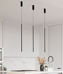 baratos -Mini iluminação pendente 1/2 luz led luminária suspensa para ilha de cozinha, bar, pingentes de foyer, fio ajustável, lâmpada incluída