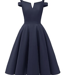 cheap -Women's Vintage Dress Party Dress Cocktail Dress Sleeveless Midi Dress Birthday Vacation Elegant Vintage Pink Navy Blue Summer Spring