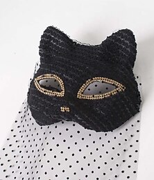 preiswerte -Venedig Karneval Katze Maske schwarz Maskerade Abschlussfeier Zubehör Frauen elegante Halloween Cosplay Masken