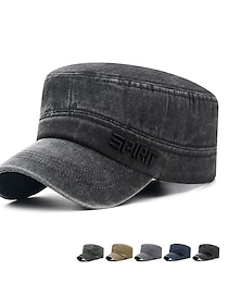 halpa -Sukupuolineutraali Matala lippis Pesäpallolippis Sotilaallinen Cap Kadetti hattu Musta Tumma laivastonsininen Polyesteri Muoti Vintage Vapaa-aika minimalismi ulko- Loma Tavallinen Säädettävä Muoti