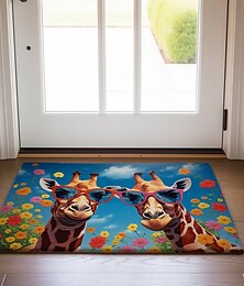 olcso -színes zsiráf lábtörlő padlószőnyegek mosható szőnyegek konyhai szőnyeg csúszásmentes olajálló szőnyeg beltéri kültéri szőnyeg hálószoba dekoráció fürdőszoba szőnyeg bejárati szőnyeg