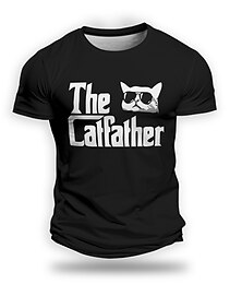 Недорогие -Графическая футболка для мужчин 'Котопапа' смешной каламбур о кошках футболка для любителей кошек короткий рукав