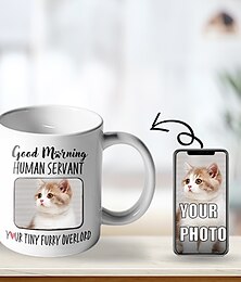 abordables -bonjour serviteur humain tasse concevoir vos propres tasses à café pour votre chat tasse personnalisée tasse à café personnalisée tasse en céramique personnalisée tasse personnalisable