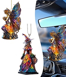 cheap -Car Hanging Ornament,Acrylic 2D Flat Printed Keychain, Optional Acrylic Ornament and Car Rear View Mirror Accessories Memorial Gifts Pack