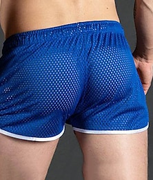cheap -Men's Shorts Sunday Shorts Sports Going out Weekend Running Casual Drawstring Elastic Waist Striped Knee Length Gymnatics Activewear Black White Micro-elastic