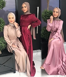 Χαμηλού Κόστους -Γυναικεία Φορέματα Αμπάγια Θρησκευτικό Σαουδική Αραβική αραβικός μουσουλμάνος Ραμαζάνι Ενήλικες Φόρεμα