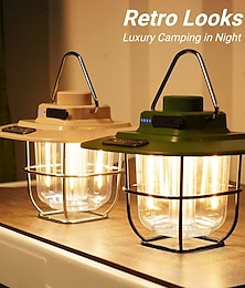 お買い得  -LED レトロ アウトドア キャンプ ライト LED テント ライト 馬用ランタン スマート 充電式 ポータブル ライト アウトドア ハイキング キャンプ 家庭用