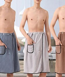 abordables -Serviette de bain portable pour hommes avec poche en microfibre douce, serviette de plage magique, couverture enveloppante, les jupes de douche sont plus douces que les peignoirs absorbants