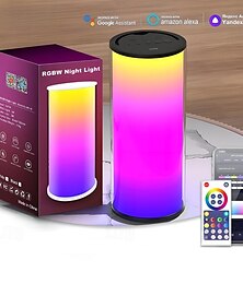رخيصةأون -أمازون اليكسا صوت تويا واي فاي مصباح مكتبي ذكي تغيير لون تطبيق الهاتف المحمول يتحكم في أضواء الليل الصغيرة