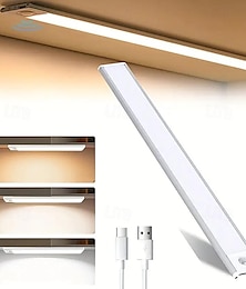 お買い得  -モーションセンサーアンダーキャビネットライト 3 色温度ワイヤレス USB 充電式常夜灯屋内クローゼットライト磁気カウンター下照明器具キッチンキャビネットワードローブ階段照明