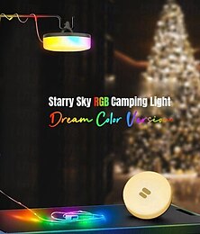 cheap -Outdoor Waterproof Portable Stowable String Light 7M/10M RGB with APP Control for Camping Tent Spring Picnic