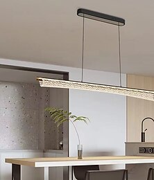 economico -sospensione a led acrilico luce moderna regolazione continua 3 colori di luce 60/90/120 cm design singolo alluminio elegante isola minimalista finiture verniciate moderno stile nordico 110-240 v
