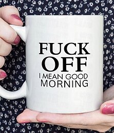 economico -vaffanculo! intendo buongiorno tazze da caffè divertenti umorismo per adulti tazza da caffè da 11 once tazza di caffè in ceramica novità, regali divertenti ottima idea regalo gag per un collega
