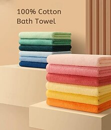 cheap -Large Bath Towel 140x70cm Hotel 100% Cotton Bath Towels Quick Dry, Super Absorbent Light Weight Soft Multi Colors Star Rated Hotel Company Gifts, Textiles