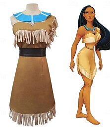 halpa -Aavikon ääni Pocahontas Mekot Asut Anime Elokuva-cosplay for Naisten Aikuisten Naamiaiset