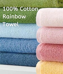 abordables -Serviette de ménage 100% coton, serviettes de bain à séchage rapide, super absorbantes, légères, douces, multicolores