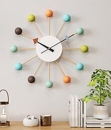 preiswerte -Große Wanduhr aus Metall, dekorativ, geräuschlos, nicht tickend, große Uhren, moderne Wohndekoration für Wohnzimmer, Schlafzimmer, Esszimmer, Büro