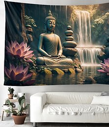 economico -Boho Buddha appeso arazzo arte della parete grande arazzo decorazione murale fotografia sfondo coperta tenda casa camera da letto soggiorno decorazione